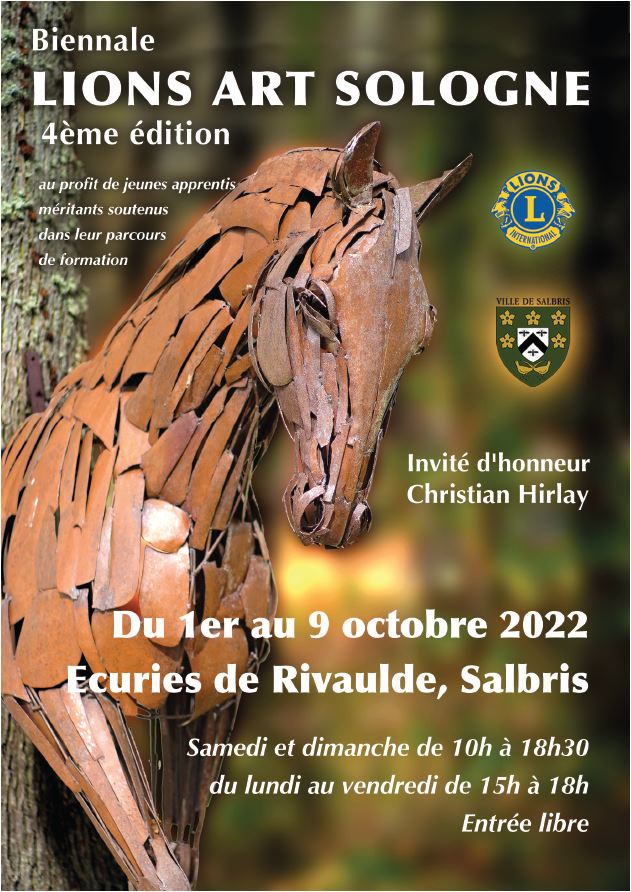 affiche et flyer salon bienal lions club salbris 2022